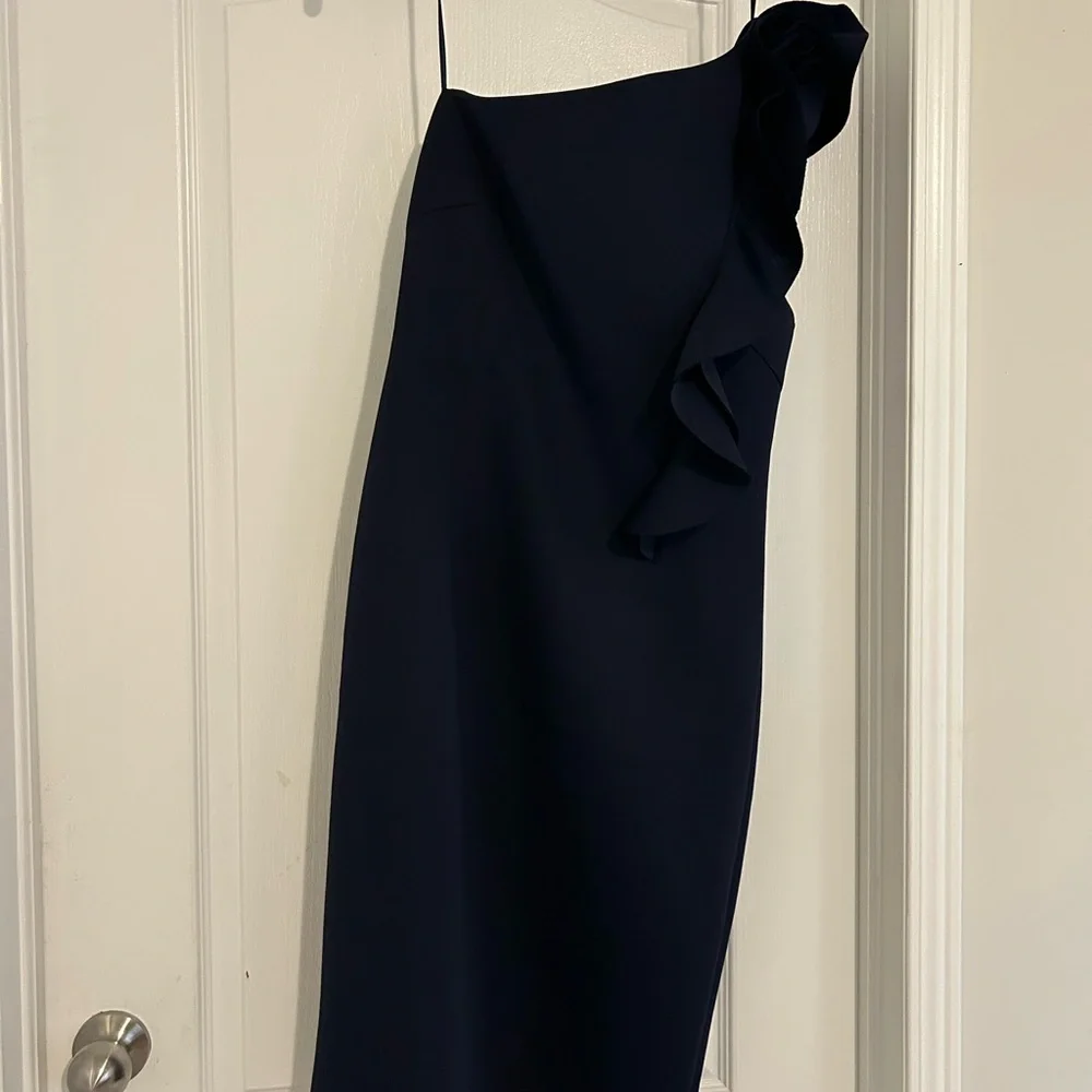 strapless open back dress Off White One Shoulder Dress main image 0